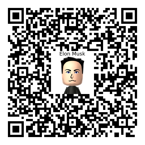 Elon Musk Mii QR code