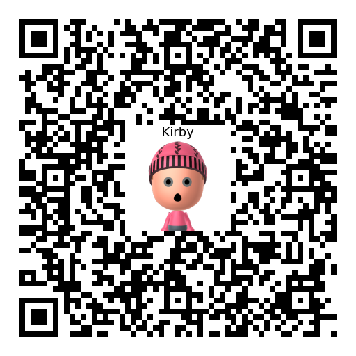 Kirby Mii QR code