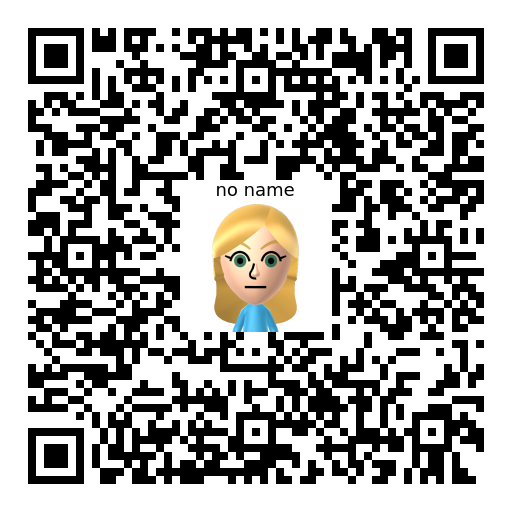 no name Mii QR code