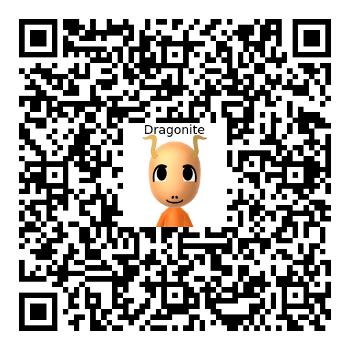 Dragonite Mii QR code