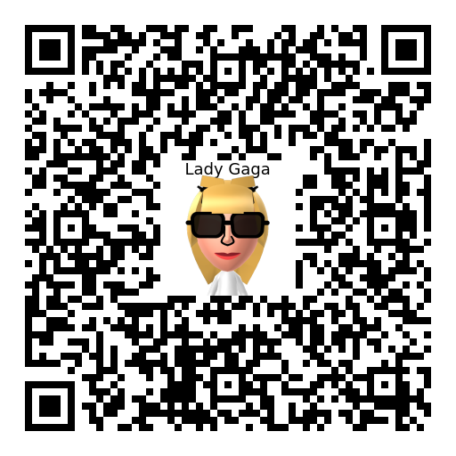 Lady Gaga Mii QR code
