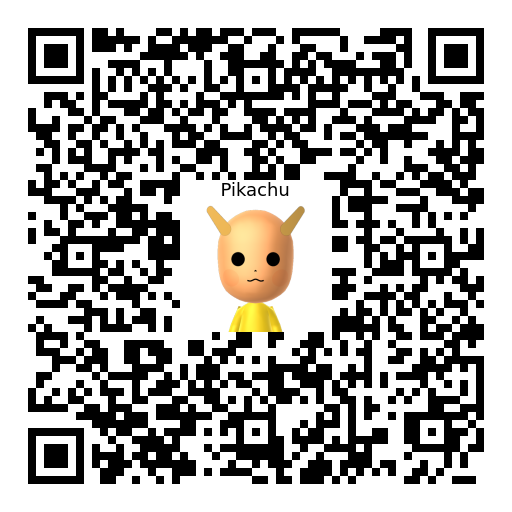 Pikachu Mii QR code