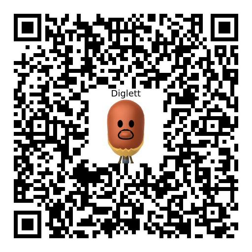 Diglett Mii QR code