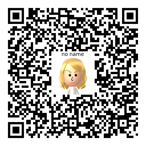 no name Mii QR code