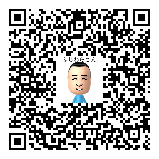 ふじわらさん Mii QR code