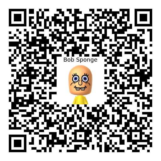 Bob Sponge Mii QR code