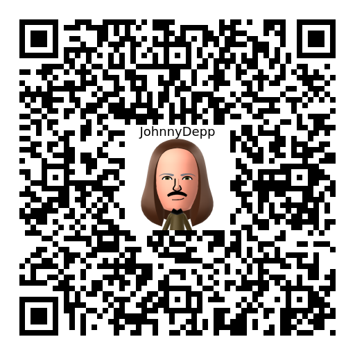 JohnnyDepp Mii QR code