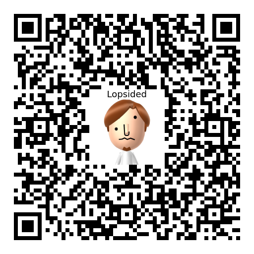 Lopsided Mii QR code