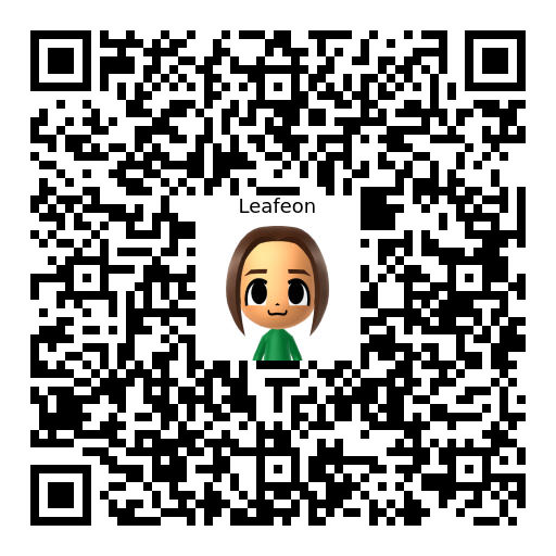Leafeon Mii QR code