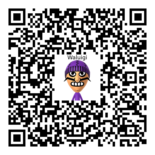Waluigi Mii QR code