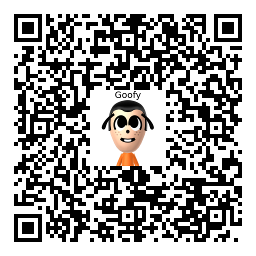Goofy Mii QR code