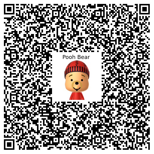 Pooh Bear Mii QR code