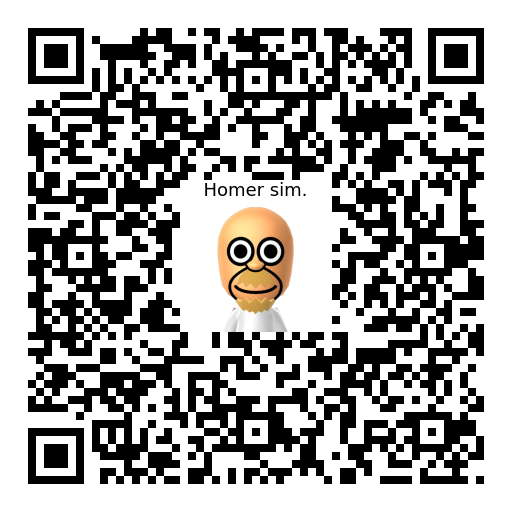 Homer sim. Mii QR code