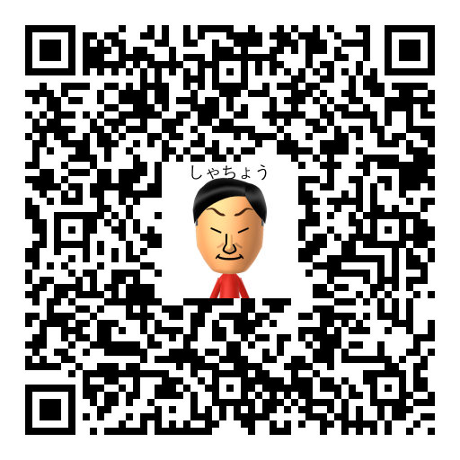 しゃちょう Mii QR code