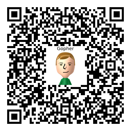 Gopher Mii QR code