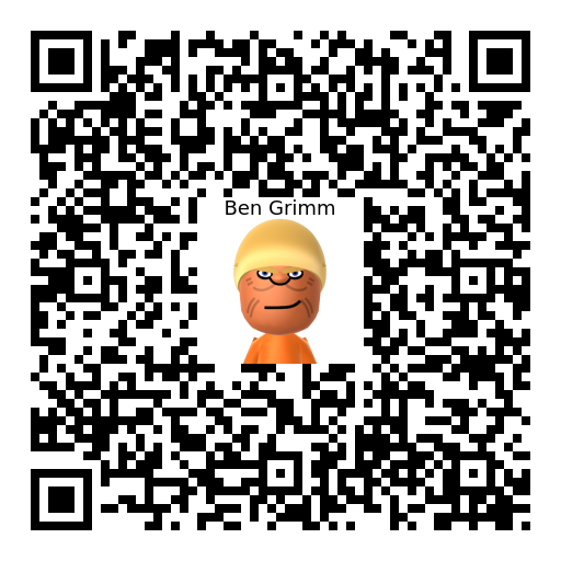 Ben Grimm Mii QR code