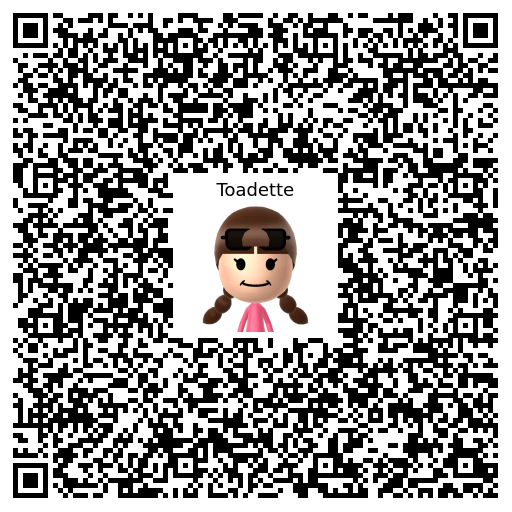 Toadette Mii QR code