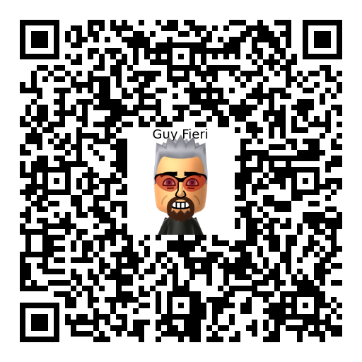 Guy Fieri Mii QR code