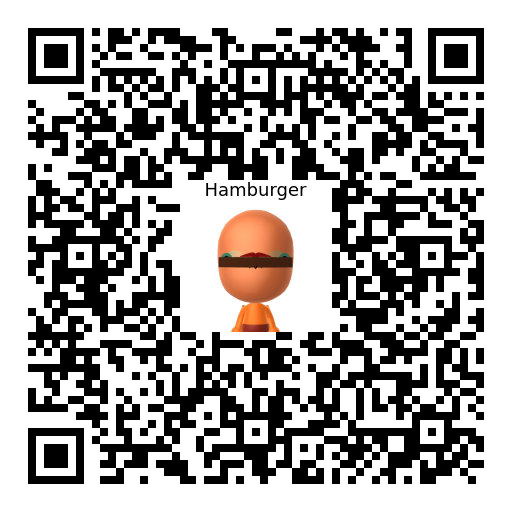 Hamburger Mii QR code