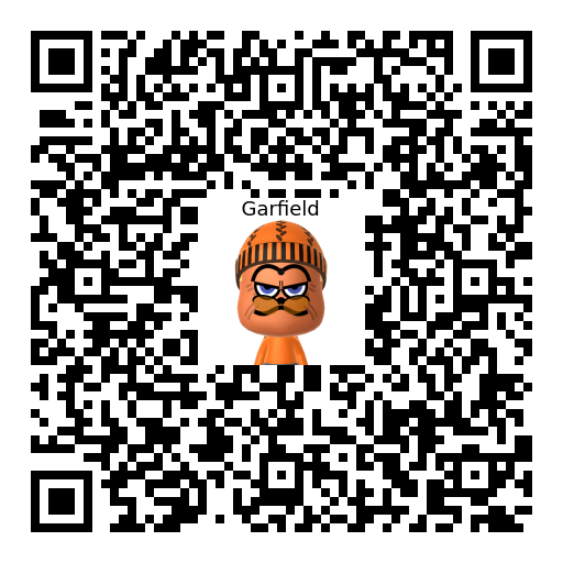 Garfield Mii QR code