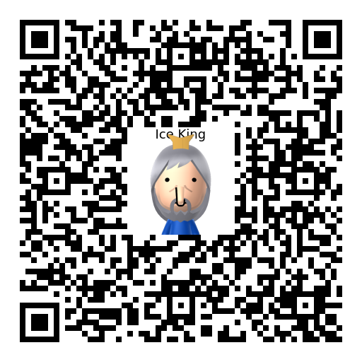 Ice King Mii QR code