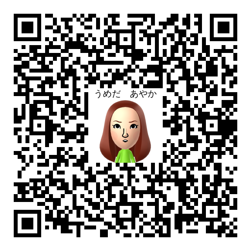 うめだ　あやか Mii QR code